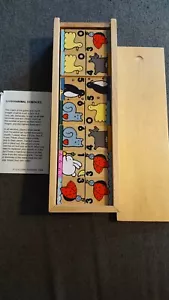 Dominoes 28 Piece Wooden Animal Set Butterfly Duck Bunny Cat Chick Hen Vtg 80s - Picture 1 of 1