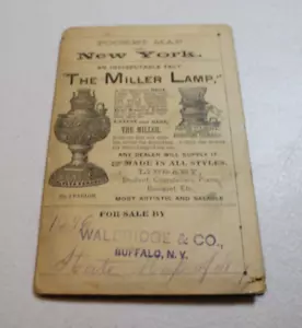 1896 Cram Pocket Map of NEW YORK - Picture 1 of 2