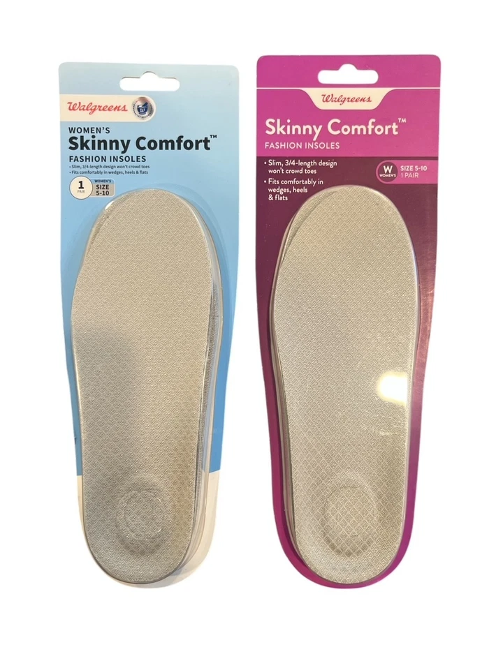 Pack de 2 - Plantillas Walgreens Para Mujer Ajustadas Cómodas Moda, 1 Par Talla 5-10 Foto 1 de 1