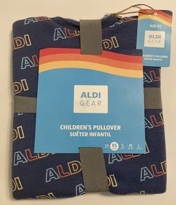 Aldi Gear Children’s Kids Crewneck Pullover with Logo All Over Print XS 4-5 2025 - Picture 1 of 3