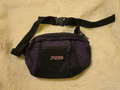 Riñonera vintage años 90 Jansport paquete de cintura PÚRPURA bolso de cadera hecho en EE. UU. 2 compartimentos Foto 1 de 4