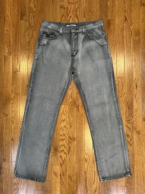 Pantalones de mezclilla Old Skool gris de pierna recta para hombre talla 34 usados en excelente estado Foto 1 de 4