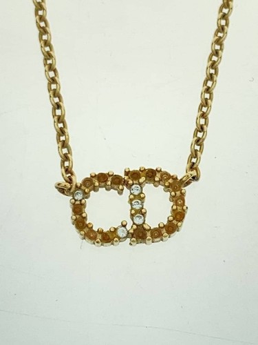Collana donna Christian Dior CLAIR D LUNE CD logo colore pietra con oro usata