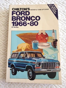 Chilton's Service Manual Ford Bronco 1966-80 Repair Tune Up Guide All Models - Picture 1 of 5