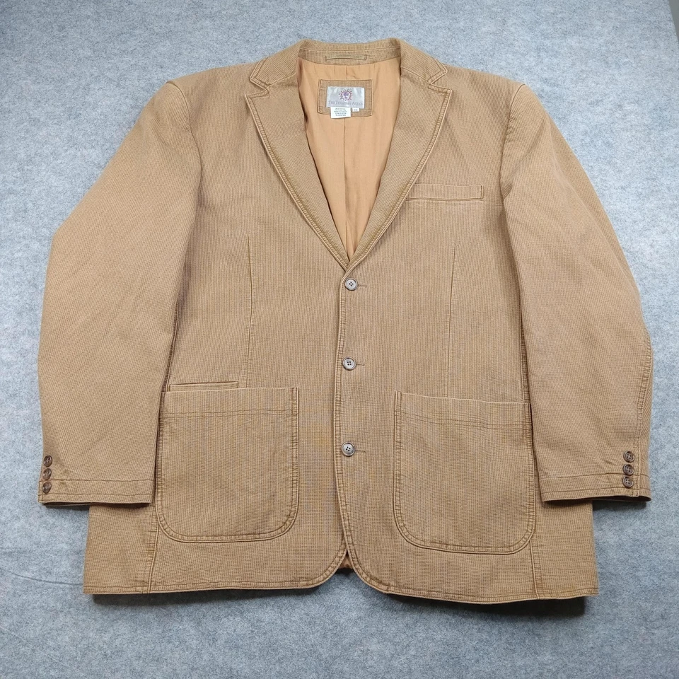 Blazer Territory Ahead para Hombres 2XL Marrón Algodón Deportivo Abrigo Chaqueta Bolsillos Informal Foto 1 de 4
