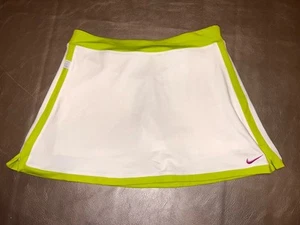 Nike Girls Golf/Tennis Skort Skirt Size XL Dri-Fit White Neón Green NWT - Picture 1 of 5