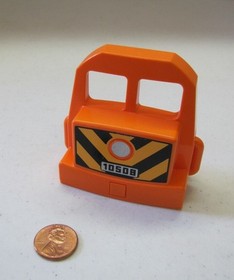 Lego Duplo TRAIN ENGINE FRONT w/ HEADLIGHT ORANGE PART #10508 for Motorized