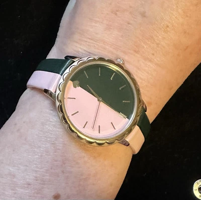 Kate Spade Pink & Black Watch W/ New Battery - Image 1 of 4