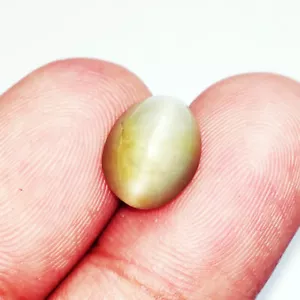Piedra preciosa suelta 100 % natural certificada ojo de gato de 4,10 quilates con regalo gratis - Imagen 1 de 4