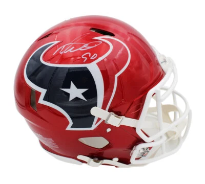 Casco Flash Auténtico Velocidad Flash NFL Firmado por Mario Williams Houston Texans Foto 1 de 2