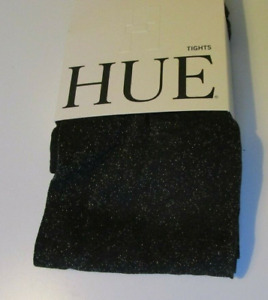 Hue Metallic tights Size Large/Extra Large Black with Gold