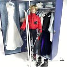 Franklin Mint L Princess Diana Doll Trunk Outfits  & Accessories W/ Ski Suit