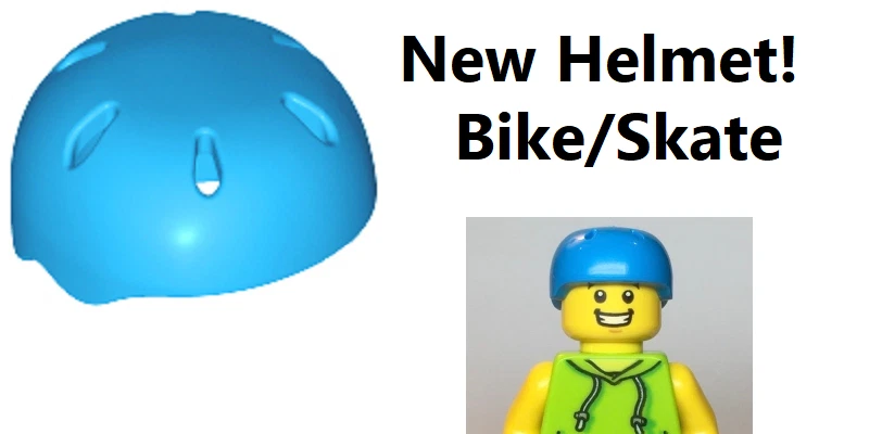 LEGO Minifigura Casco Bicicleta Azul Azul y Amigos Deportes Equipo de Seguridad Monopatín Foto 1 de 1