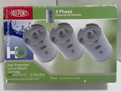 Dupont NEW Faucet Mount Water Filter Cartridges WFFMC103 100 Gallon (3 Pack) - Image 1 of 4