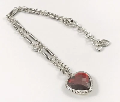 Collar reversible Brighton nuevo sin etiquetas corazón cristal Swarovski rojo plata oro. #1325 Foto 1 de 4