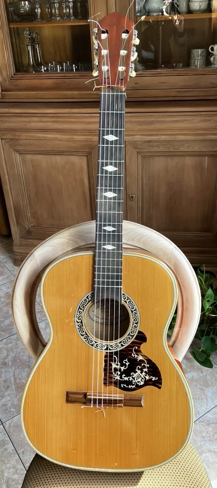 Guitare Classique 1972 Frères Gérôme Mirecourt(88)Luthier Manouche Nacre Écaille - Photo 1/4