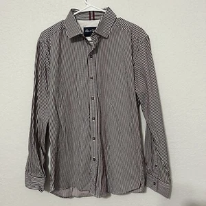 Robert Graham Men’s Modern Americana Casual Striped Button Down Shirt Size XL - Bild 1 von 7