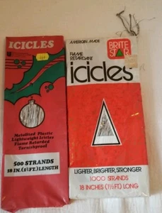 Vintage Eiszapfen schwer entflammbar Menge 2 Neu im Karton - Bild 1 von 1