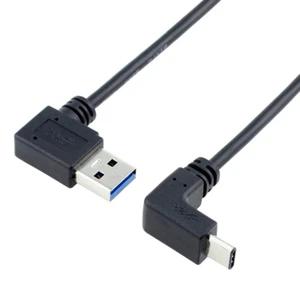 Cablecc USB 3.1 USB-C Up Down Angled to 90 Degree Left Angled A Male Data Cab... - Picture 1 of 11