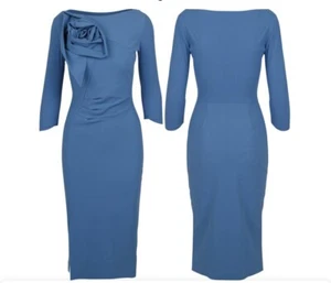 Chiara Boni La Petite Robe Verbena 3/4 Sleeve Flower Mid Dress Size 44 - Picture 1 of 11