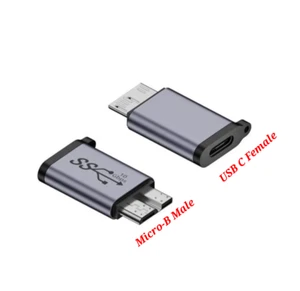 USB Type-C 3.1 Female to USB 3.0 Micro B Male Data Sync HDD Adapter Connector - Picture 1 of 2