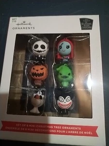 Hallmark Disney Tim Burtons The Nightmare Before Christmas 6 Mini Ornaments T24 - Picture 1 of 1