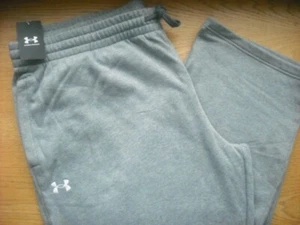 Mens NWT Under Armour BIG &TALL Sweatpants UA RIVAL Loose Fit Soft Gray Sz:5XL - Picture 1 of 2