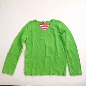 Lilly Pulitzer Girls Lime Green Sweater, Size 12 - Picture 1 of 5