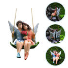 GANAZONO Swing Fairy Figurine Resin Couple Miniature Garden Statue-GB