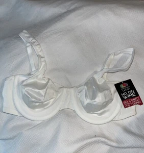 Fruit Of The Loom White Soft Spandex Nylon Lined No Dig wire Size 42C Bra - Picture 1 of 4