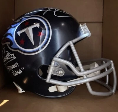 Derrick Henry & Eddie George Titans Signed FS Rep Helmet Heisman Helmet Auto JSA - Image 1 of 4