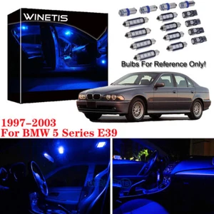 18X Blue Error Free Interior LED Light Package For BMW 5 Series E39 1997-2003 - Picture 1 of 12