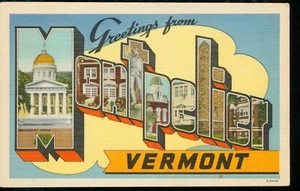 Postal de saludos desde Montpelier Vermont - Imagen 1 de 2