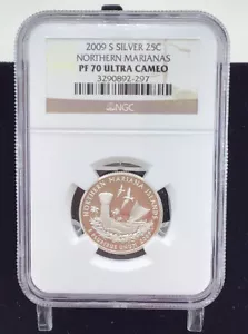 2009 NGC S Silver 25C Northern Marianas PF70 Ultra Cameo  - Picture 1 of 2