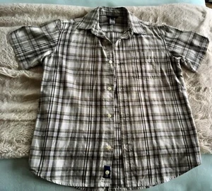 GAP KIDS ( BOYS ) CHECK SHIRT ~ SIZE L ~ 100% COTTON ~ GREEN & WHITE ~ PRE-OWNED - Picture 1 of 6