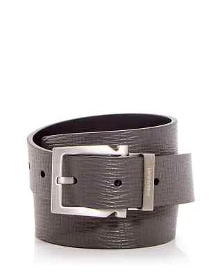 Cinturón reversible Salvatore Ferragamo de cuero negro/gris para hombre talla 36/36 pulgadas Foto 1 de 4