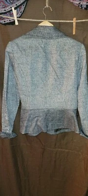Worth Talla 8 Mujer Marrón Mezcla de Lana Chaqueta Hebilla Moteado Acampanado Cintura 36" Busto Foto 1 de 4