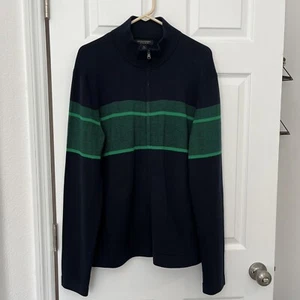 Suéter Banana Republic Adulto L Azul Verde Algodón Supima Cremallera Completa Exterior Para Hombre - Imagen 1 de 5