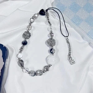 Black Phone Chain Trendy Pendant Universal Accessories Cute Phone Hanging Rope - Photo 1 sur 11