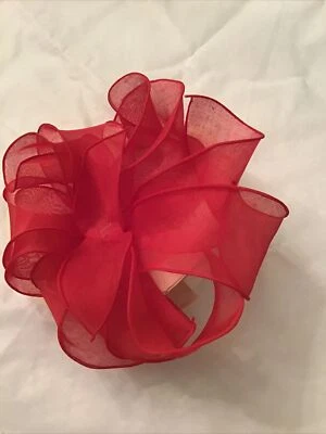 Macys Niñas Mujeres Rojo Lazo Cinta Color Cabeza de Pelo Pin Clip Pasador Pasador Foto 1 de 4