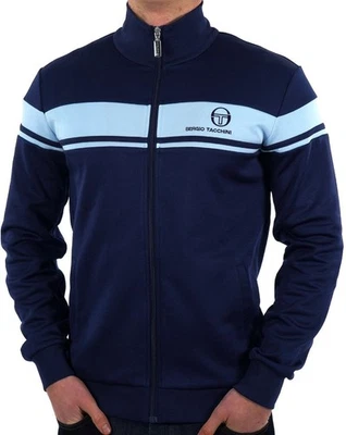 Sergio Tacchini Men's Masters Track Top Navy Blue/Sky - Tracksuit Jacket, Retro - Image 1 of 4