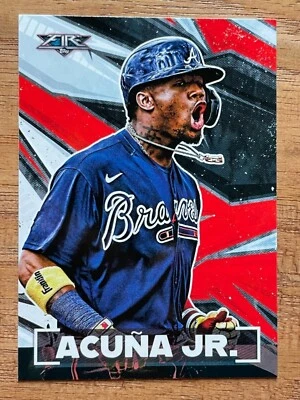 2021 TOPPS FIRE BASEBALL RONALD ACUNA JR. CARD No.100 Atlanta Braves - Image 1 of 2