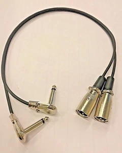 CAVO DA 2 JACK MONO ANGOLO A XLR 3P MASCHIO 3 POLI 0,5 1 2 MT ADATTATORE AUDIO - Imagen 1 de 1
