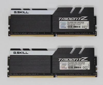 G.Skill Trident Z 16 GB (2x8GB) F4-3200C16D-16GTZKW DDR4-3200 RAM (#26541) - Bild 1 von 2