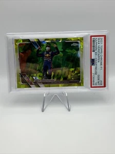 2021 Topps Chrome F1 #48 Max Verstappen Sapphire Chartreuse PSA /199 - Bild 1 von 4