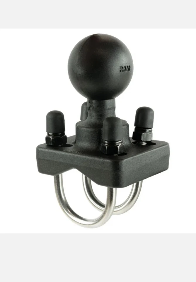 RAM-235U Ram Mounts Stainless Steel Double U-Bolt Base with 1.5" Ball - Image 1 of 1