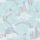 Holden I Believe In Unicorns Wallpaper - Pink Blue Girls Rainbow Glitter