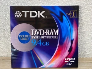 TDK DVD-RAM Double Sided Tipe I / Rewritable 9.4GB RAM 4.7 Sealed - Afbeelding 1 van 3