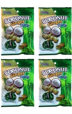 4 BAGS Dandy's Dandys Coconut Ginger Hard Candy FREE & FAST SHIPPING  - Image 1 of 4
