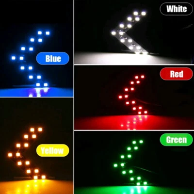 2Pcs/set Car Side Rear View Mirror 14SMD LED Lamp Arrow Panel Turn Signal Lights - Image 1 of 4
